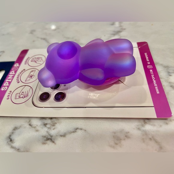 NWT! 💜 Teddy bear phone grip disc (Pop-socket) cell accessory 🔥 HOST PICK ITEM - Picture 4 of 8